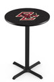 Boston College Eagles Black Wrinkle Bar Table with Cross Base