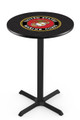 U.S. Marine Corps Black Wrinkle Bar Table with Cross Base