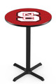 North Carolina State Wolfpack Black Wrinkle Bar Table with Cross Base