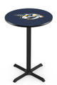 Nashville Predators Black Wrinkle Bar Table with Cross Base