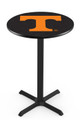 Tennessee Volunteers Black Wrinkle Bar Table with Cross Base