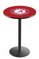 Alabama Crimson Tide Script A Black Bar Table with Round Base