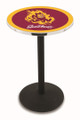 Arizona State Sun Devils Black Wrinkle Bar Table with Round Base