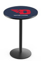 Dayton Flyers Black Wrinkle Bar Table with Round Base
