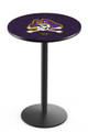 East Carolina Pirates Black Wrinkle Bar Table with Round Base