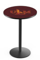 Louisiana-Monroe Warhawks Black Wrinkle Bar Table with Round Base