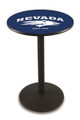 Nevada Wolf Pack Black Wrinkle Bar Table with Round Base