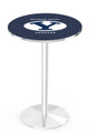 BYU Cougars Chrome Pub Table with Round Base
