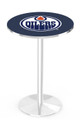 Edmonton Oilers Chrome Pub Table with Round Base