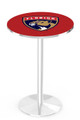 Florida Panthers Chrome Pub Table with Round Base