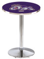 James Madison Dukes Chrome Pub Table with Round Base