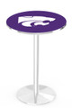 Kansas State Wildcats Chrome Pub Table with Round Base