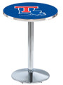 Louisiana Tech Bulldogs Chrome Pub Table with Round Base