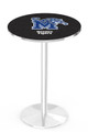 Memphis Tigers Chrome Pub Table with Round Base