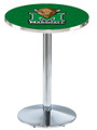 Marshall Thundering Herd Chrome Pub Table with Round Base