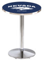 Nevada Wolf Pack Chrome Pub Table with Round Base