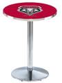 New Mexico Lobos Chrome Pub Table with Round Base