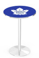 Toronto Maple Leafs Chrome Pub Table with Round Base