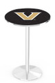 Vanderbilt Commodores Chrome Pub Table with Round Base