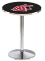 Washington State Cougars Chrome Pub Table with Round Base