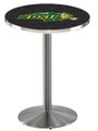 North Dakota State Bison NCAA Stainless Steel Bar Table with Round Base