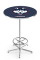 Connecticut Huskies Chrome Bar Table with Foot Ring