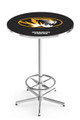Missouri Tigers Chrome Bar Table with Foot Ring