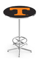 Tennessee Volunteers Chrome Bar Table with Foot Ring