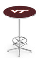 Virginia Tech Hokies Chrome Bar Table with Foot Ring