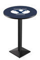 BYU Cougars Black Wrinkle Pub Table with Square Base