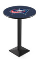 Columbus Blue Jackets Black Wrinkle Pub Table with Square Base