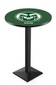 Colorado State Rams Black Wrinkle Pub Table with Square Base