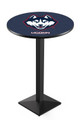 Connecticut Huskies Black Wrinkle Pub Table with Square Base