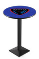 DePaul Blue Demons Black Wrinkle Pub Table with Square Base
