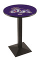 James Madison Dukes Black Wrinkle Pub Table with Square Base