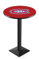 Montreal Canadiens Black Wrinkle Pub Table with Square Base