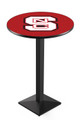 North Carolina State Wolfpack Black Wrinkle Pub Table with Square Base