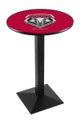 New Mexico Lobos Black Wrinkle Pub Table with Square Base