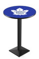 Toronto Maple Leafs Black Wrinkle Pub Table with Square Base