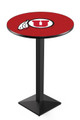 Utah Utes Black Wrinkle Pub Table with Square Base