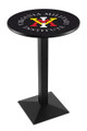 Virginia Military Institute Keydets Black Wrinkle Pub Table with Square Base