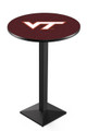 Virginia Tech Hokies Black Wrinkle Pub Table with Square Base