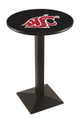 Washington State Cougars Black Wrinkle Pub Table with Square Base