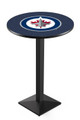 Winnipeg Jets Black Wrinkle Pub Table with Square Base