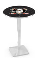 Anaheim Ducks Chrome Bar Table with Square Base