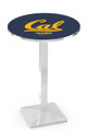 California Golden Bears Chrome Bar Table with Square Base