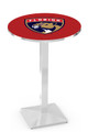 Florida Panthers Chrome Bar Table with Square Base