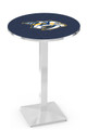 Nashville Predators Chrome Bar Table with Square Base