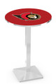 Ottawa Senators Chrome Bar Table with Square Base