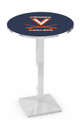 Virginia Cavaliers Chrome Bar Table with Square Base